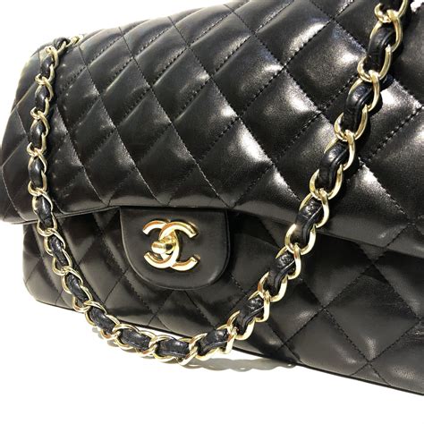 chanel so black jumbo lambskin|Classic 11.12 handbag, Lambskin & gold.